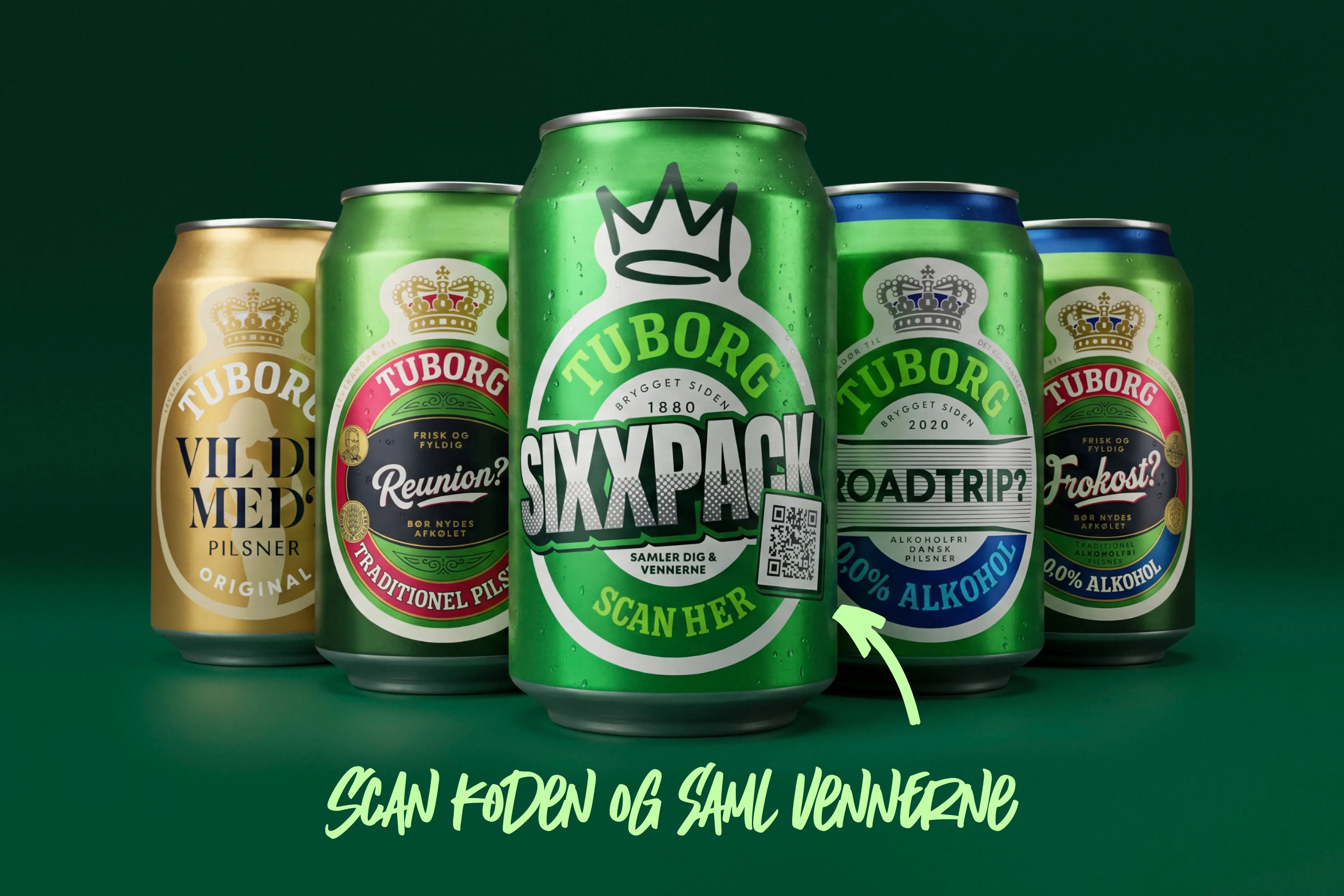 Tuborg dåser – scan koden og saml vennerne